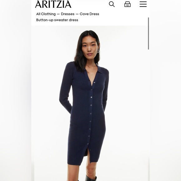 Aritzia Dresses & Skirts - Aritzia Cove Dress- Admiral